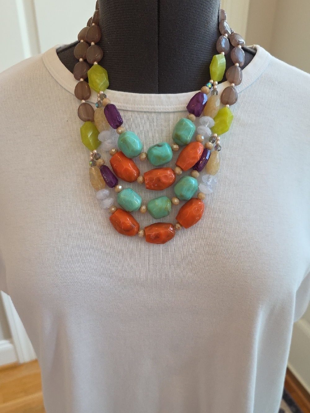 Premier Designs Spring Break Bold Layered Statement Necklace